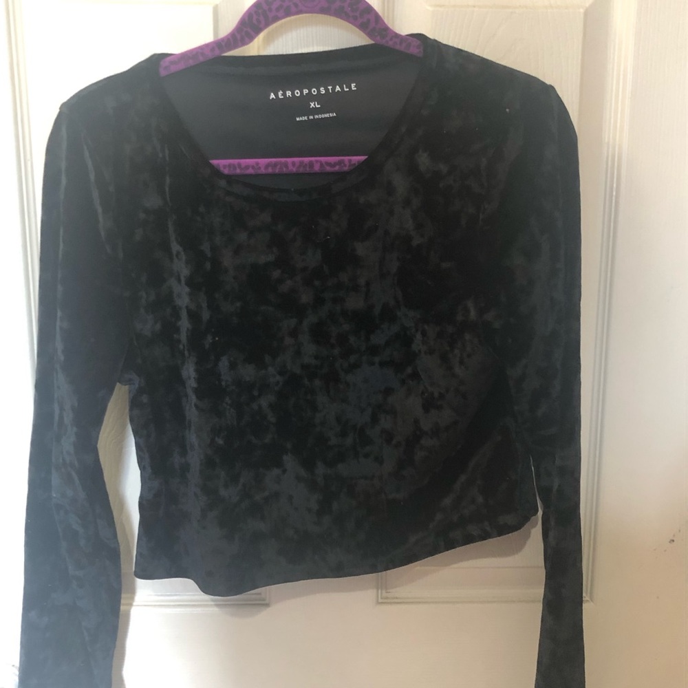 Black velvet shirt